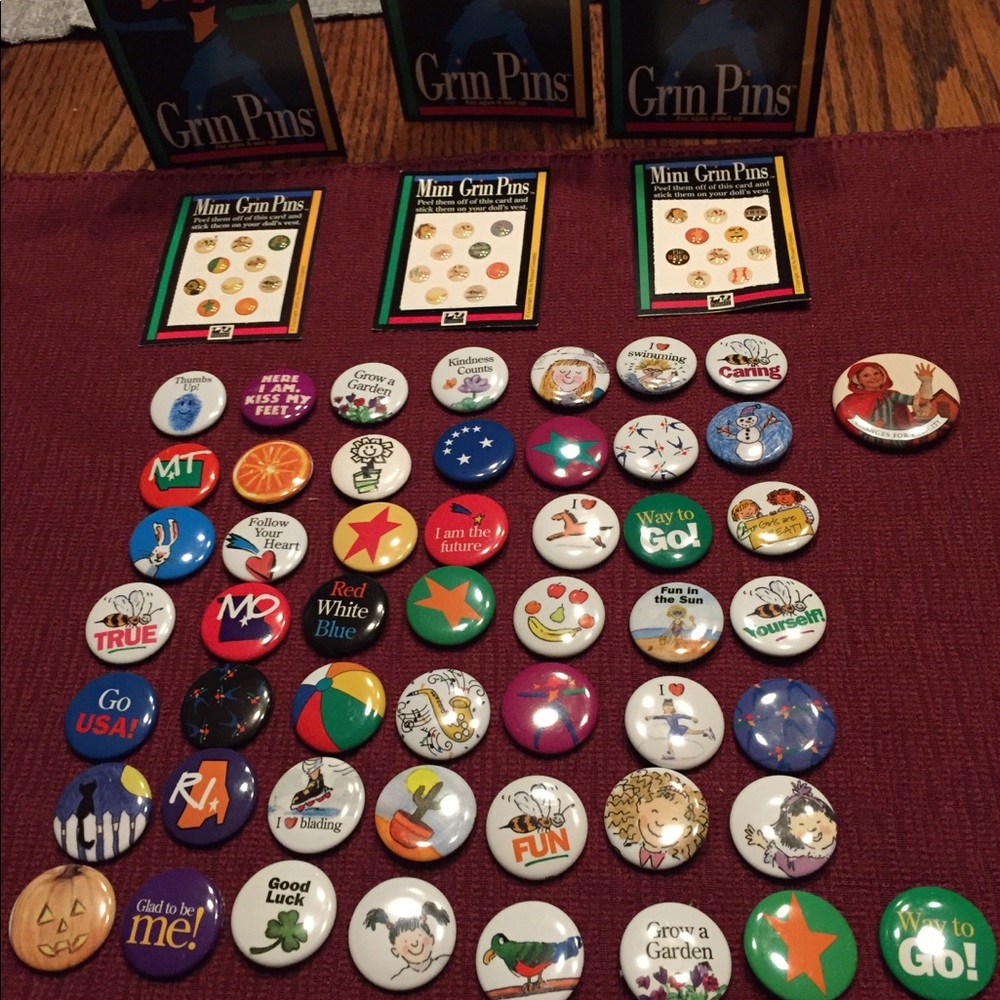 American Girl Grin Pins